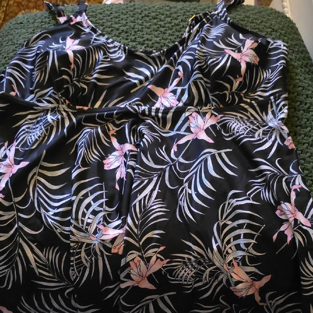 Floral Black and Pink Dress